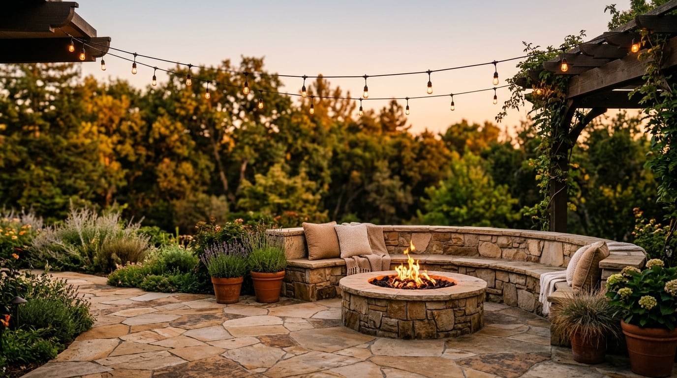 Leguizamos & Sons Outdoor — outdoor living space at golden hour in Illinois